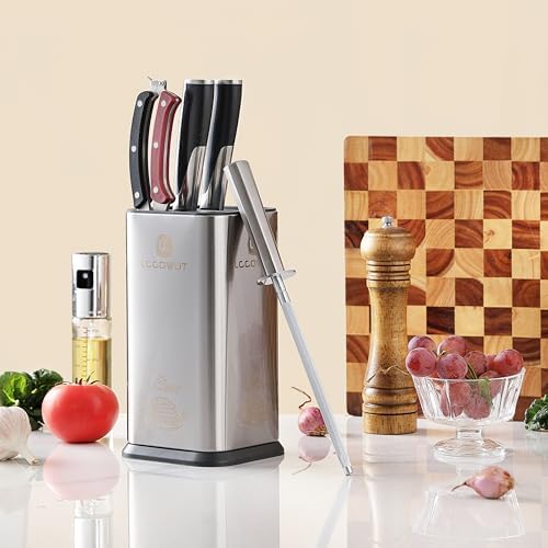 Lccowot Stainless Steel Universal Knife Block