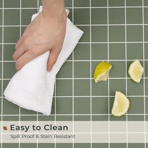FRESHMINT 2-Piece Kitchen Mat Set Anti-Fatigue Plaid Windowpane Kitchen Mat