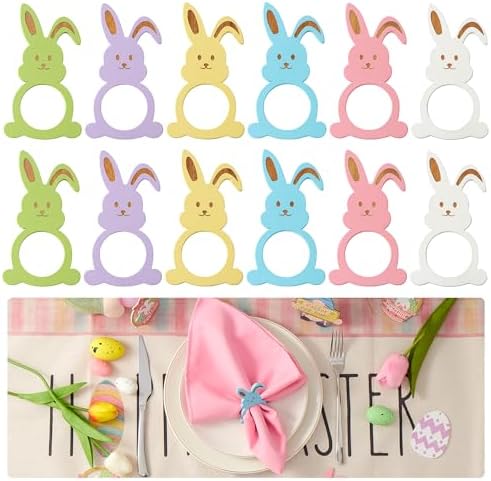 Easter Bunny Napkin Rings Set of 12
