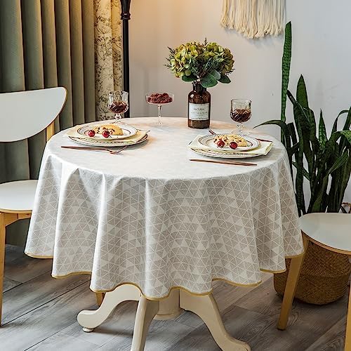 Rustic Linen Style Tablecloth for Kitchen Dining