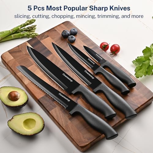 Gourmetop Premium 15-Piece Kitchen Knife Set