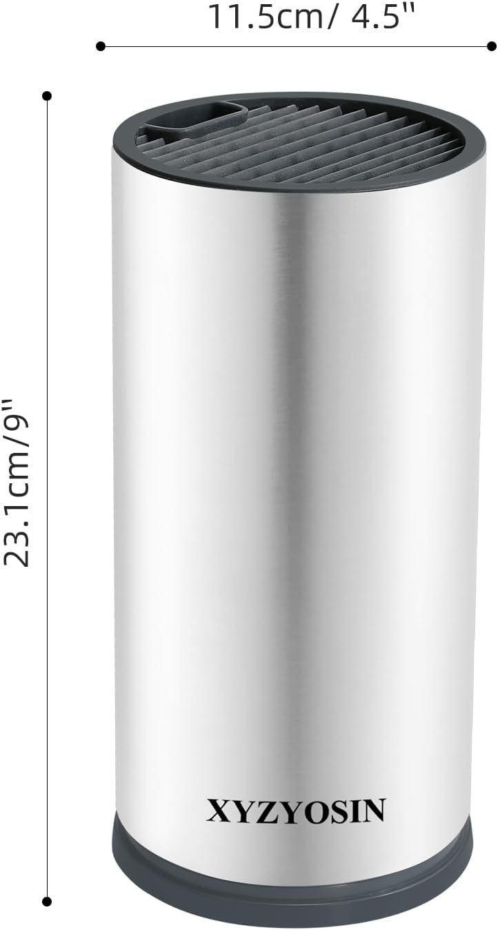 Stainless Steel Kitchen Knife Block Durable Space-Saving Design