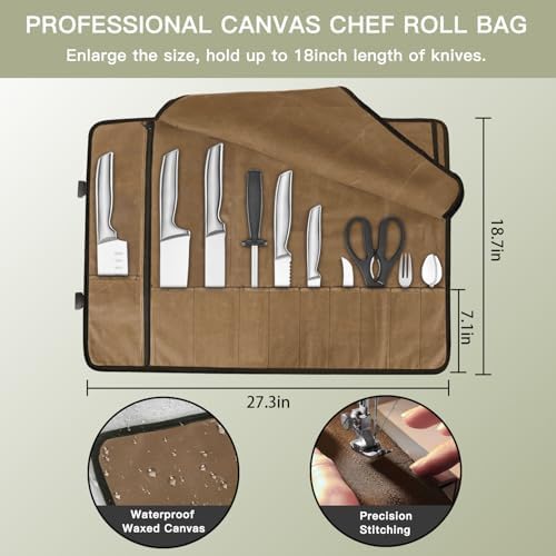 Professional Chef Knives Roll Bag