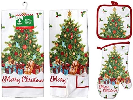 Greenbrier Christmas Kitchen Set with Gold Accents Perfect for the Holidays