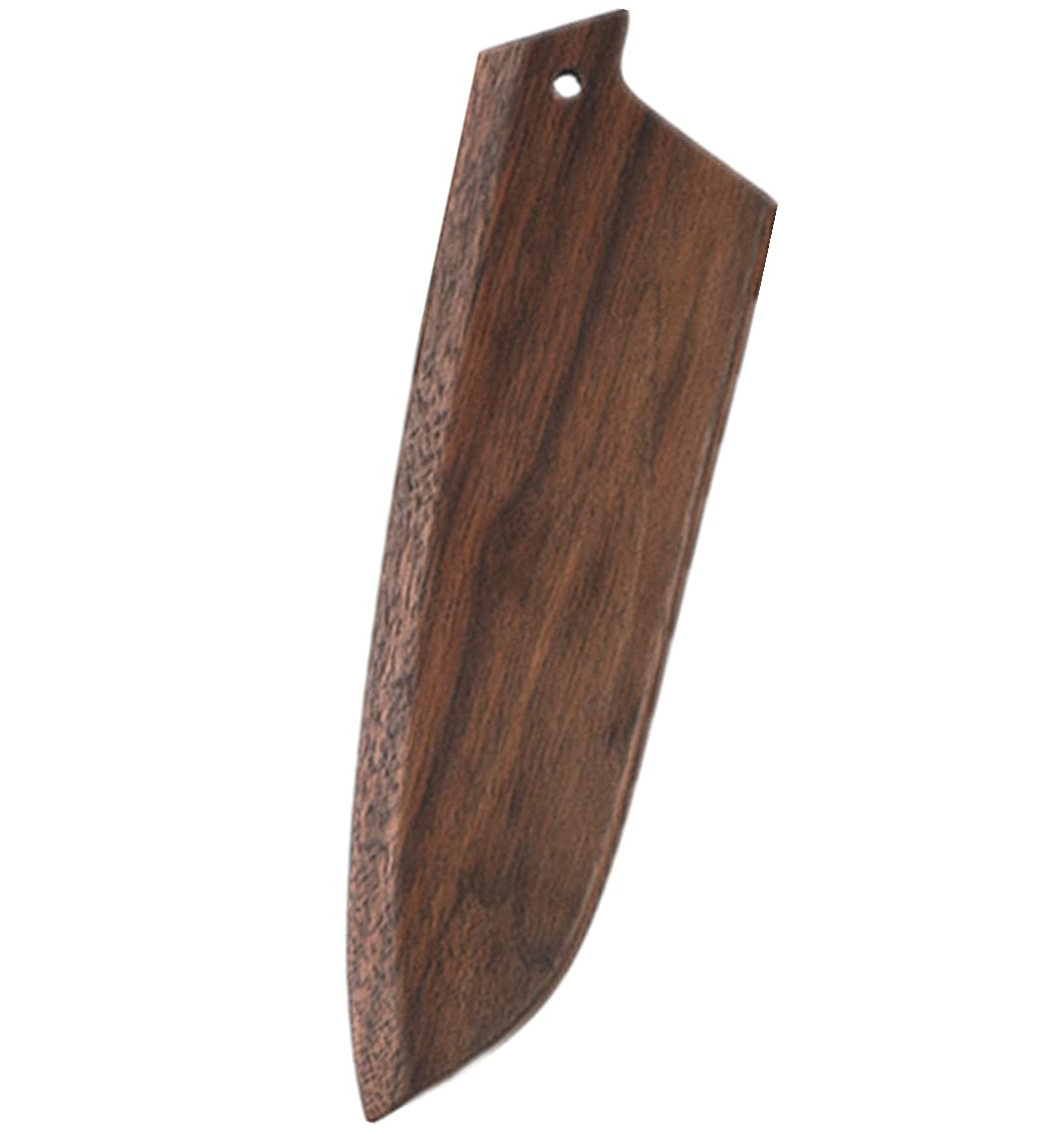 Handmade Natural Black Walnut Wood Santoku Knife Sheath 7 inch 1