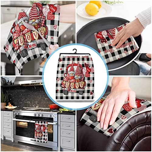 Vivid Plaid Gnomes Kitchen Towels for Modern Living Spaces