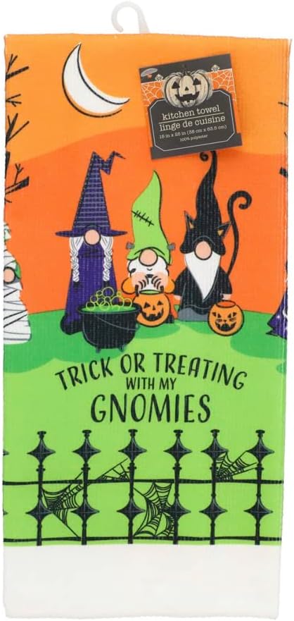 KRE5-Piece Halloween Kitchen Linen Set Pot Holders Oven Mitts Fall Towels HALLESTEEL