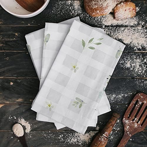 ZOE GARDEN - Floral Eucalyptus Kitchen Towels 18x28