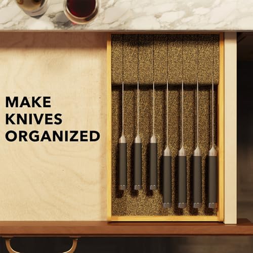SpaceAid Bamboo Knife Organizer for Drawers