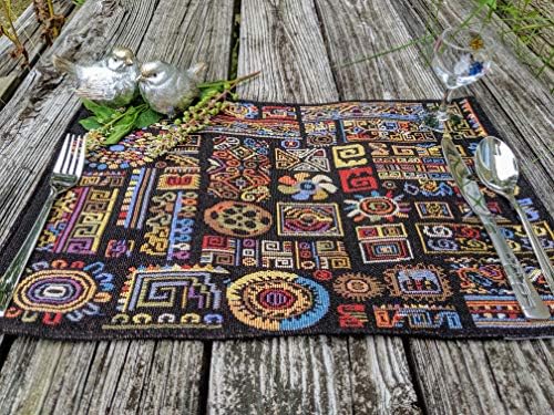 DaDa Bedding Bohemian Ethnic Placemats Set of 4