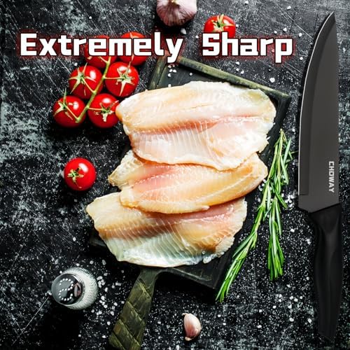 CHOWAY 14-Piece Knife Set with Storage Block