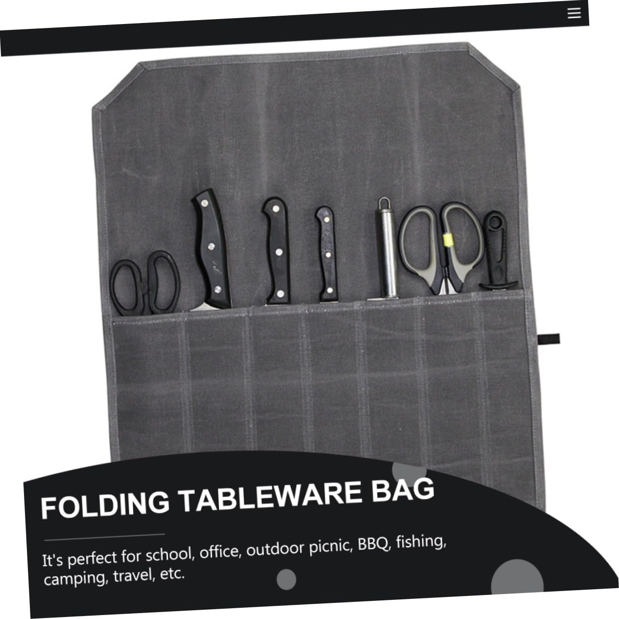 Large Capacity Canvas Storage Bag for Chef Knives