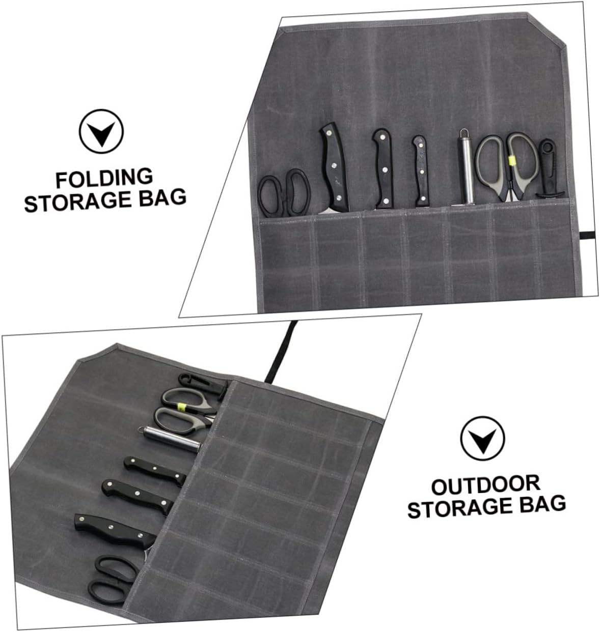 Large Capacity Canvas Storage Bag for Chef Knives