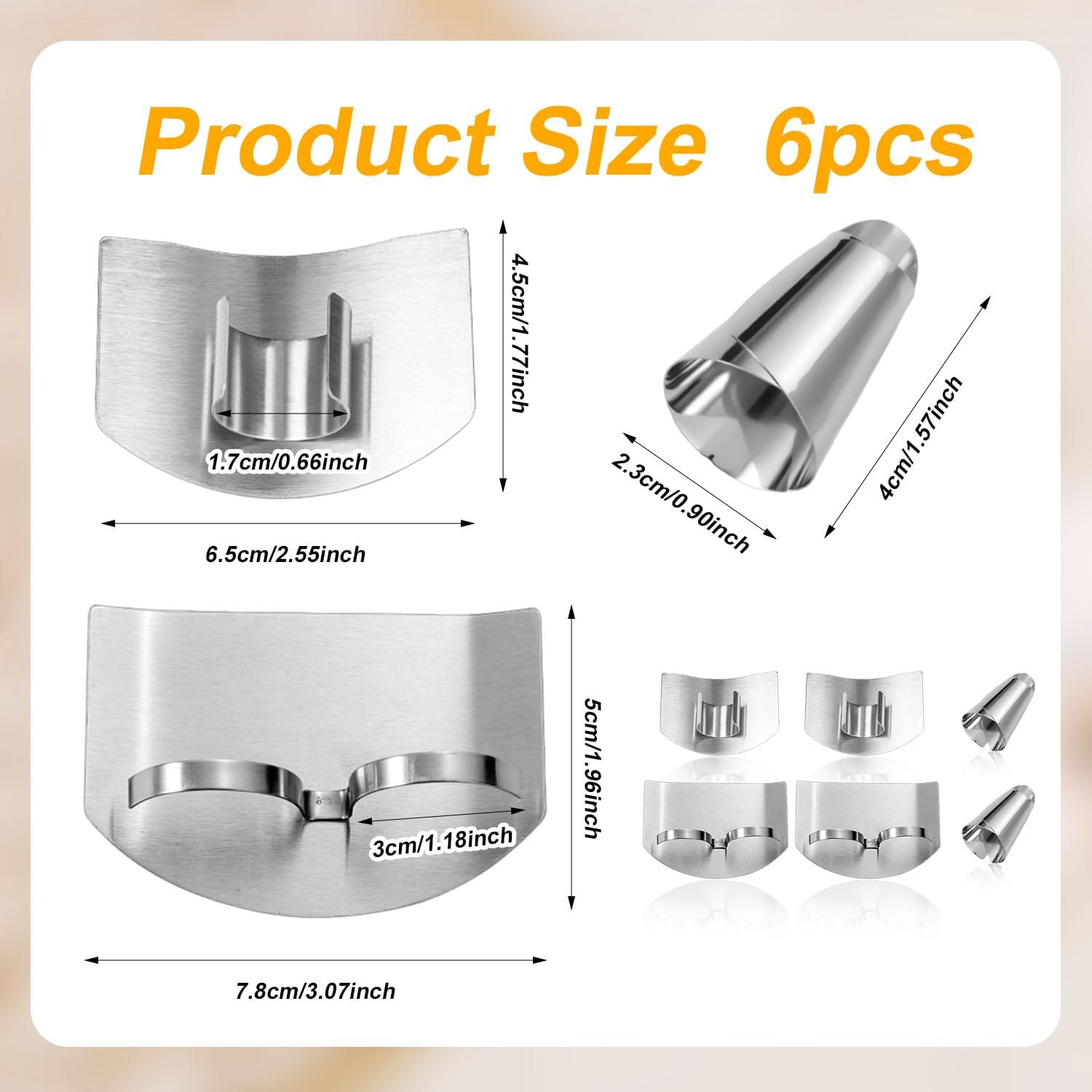 Stainless Steel Finger Protectors 4PCS 2PCS Single Double-Finger Protection
