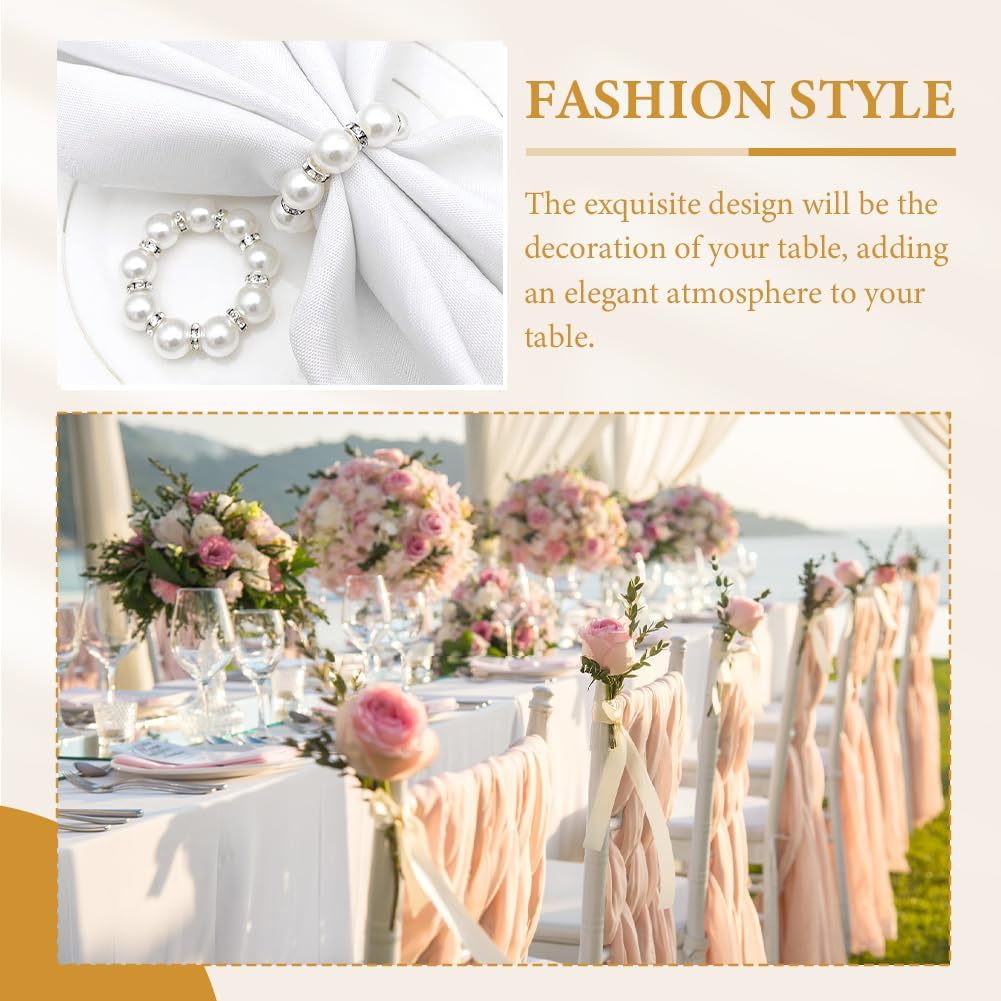 Elegant Pearl Napkin Rings