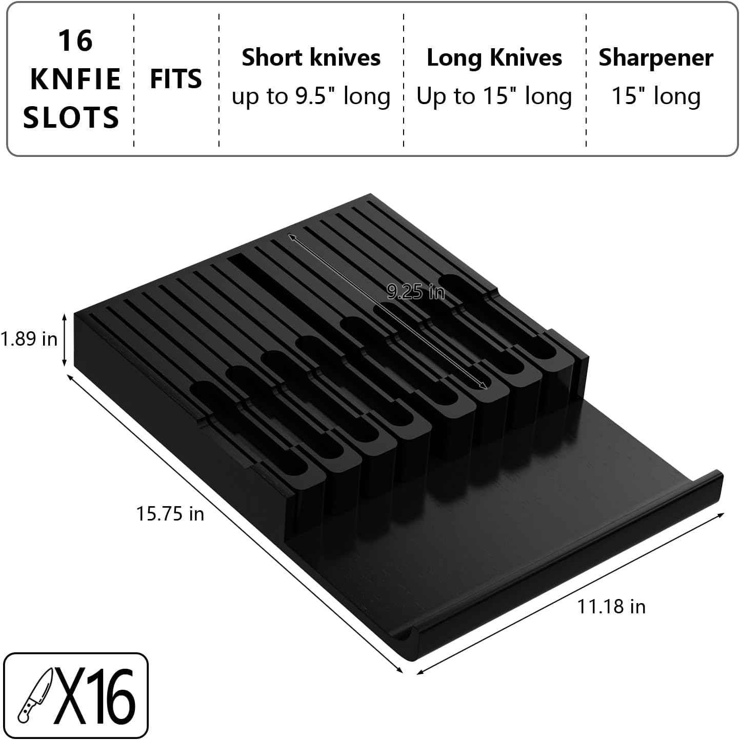 Your Ultimate Knife Storage Solution - 16 Knives Organized Perfectly