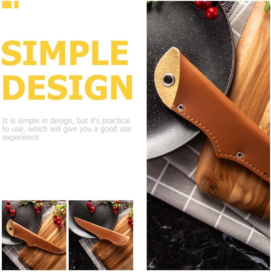 UPKOCH 5 Pcs Chef Knife Guards Premium PU Leather Knife Covers