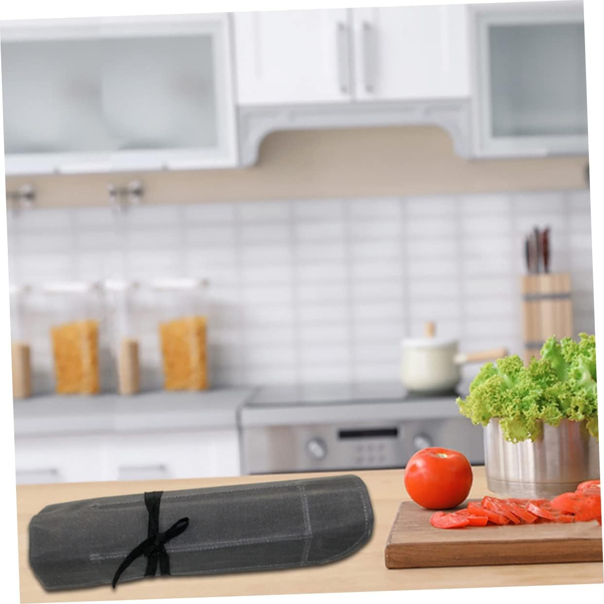 KICHOUSE Canvas Knife Storage Bag for Chef Knives and Cutlery