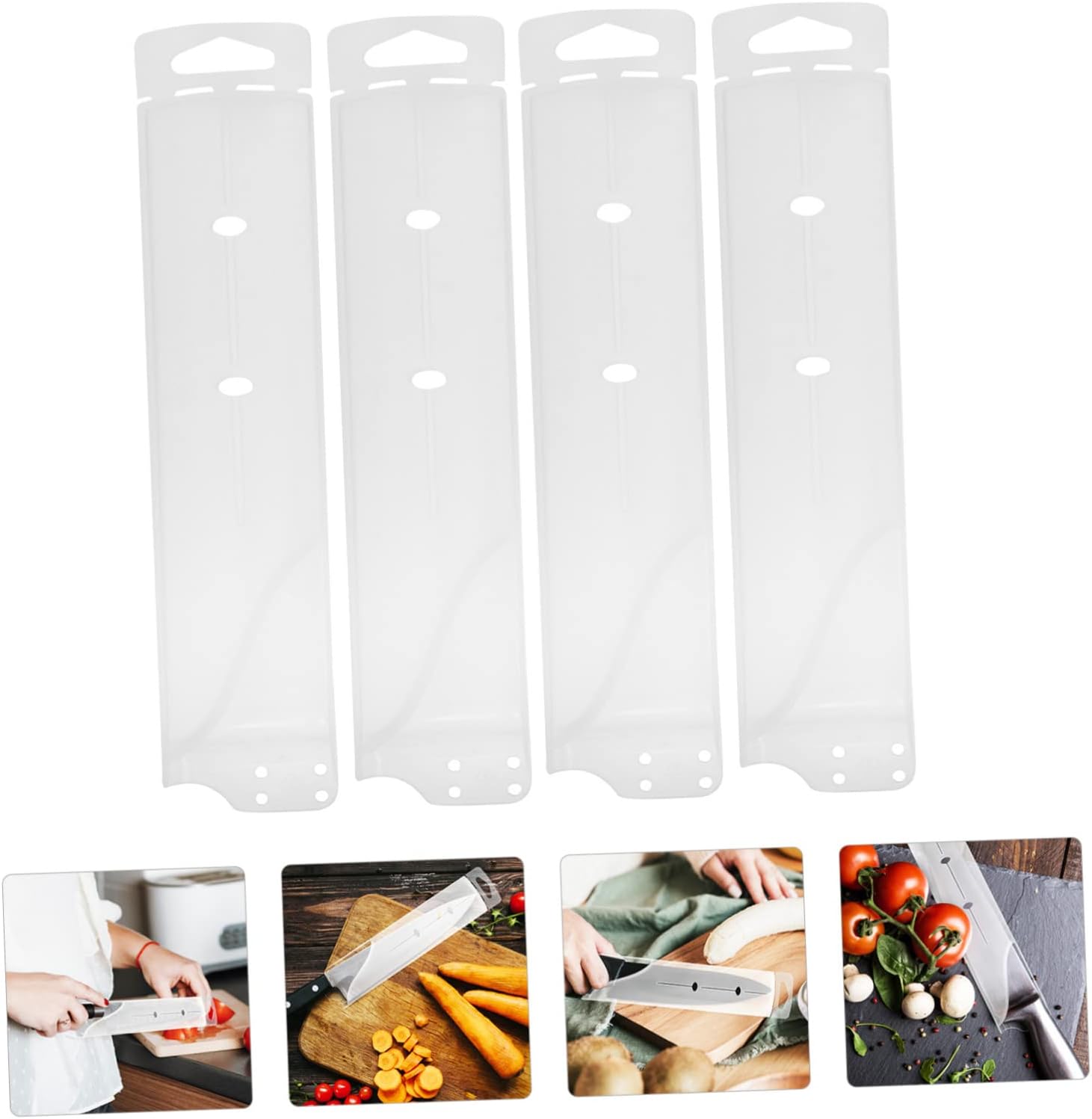SHOWERORO - Kitchen Cutter Protector 4-Piece Set Durable Knives Guard