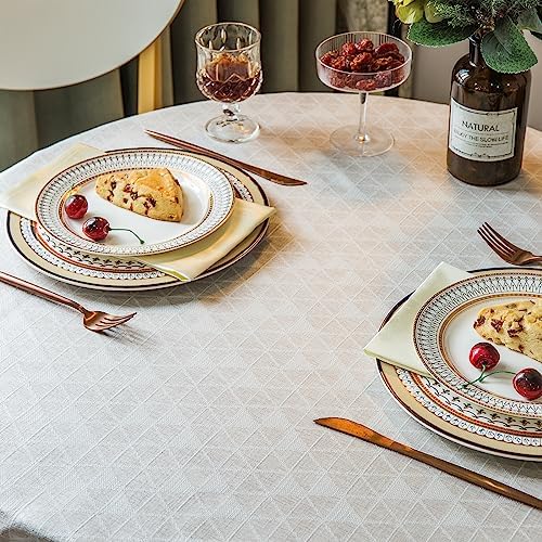 Rustic Linen Style Tablecloth for Kitchen Dining