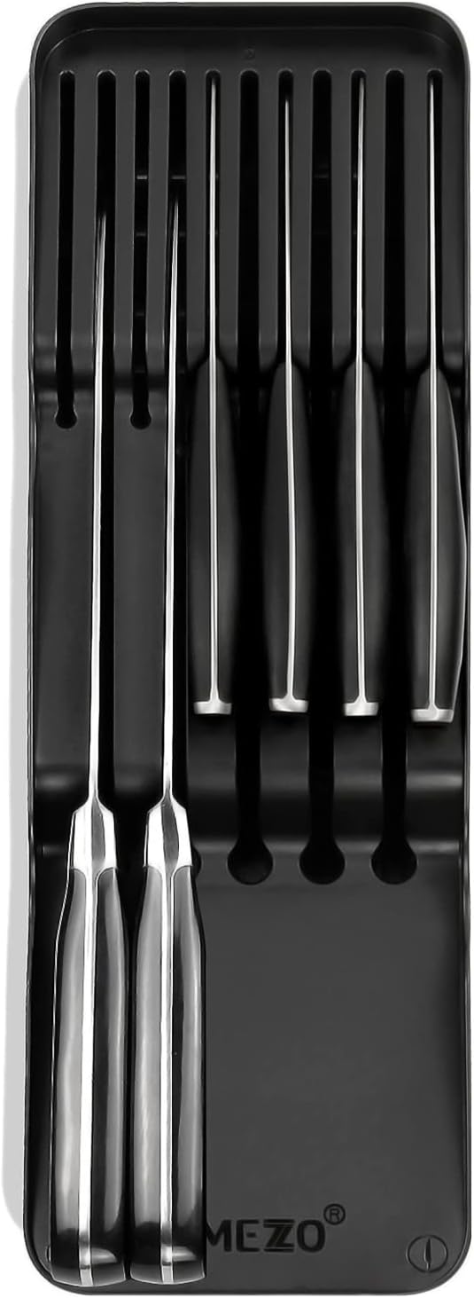 GMEZZO Knife Organizer Space-Saving Knives Holder Black