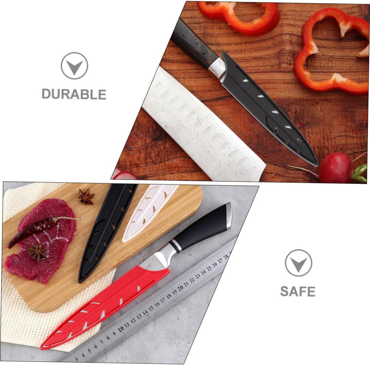 OMaju 10-Piece Durable Kitchen Knife Case Secure Knives Storage Solution