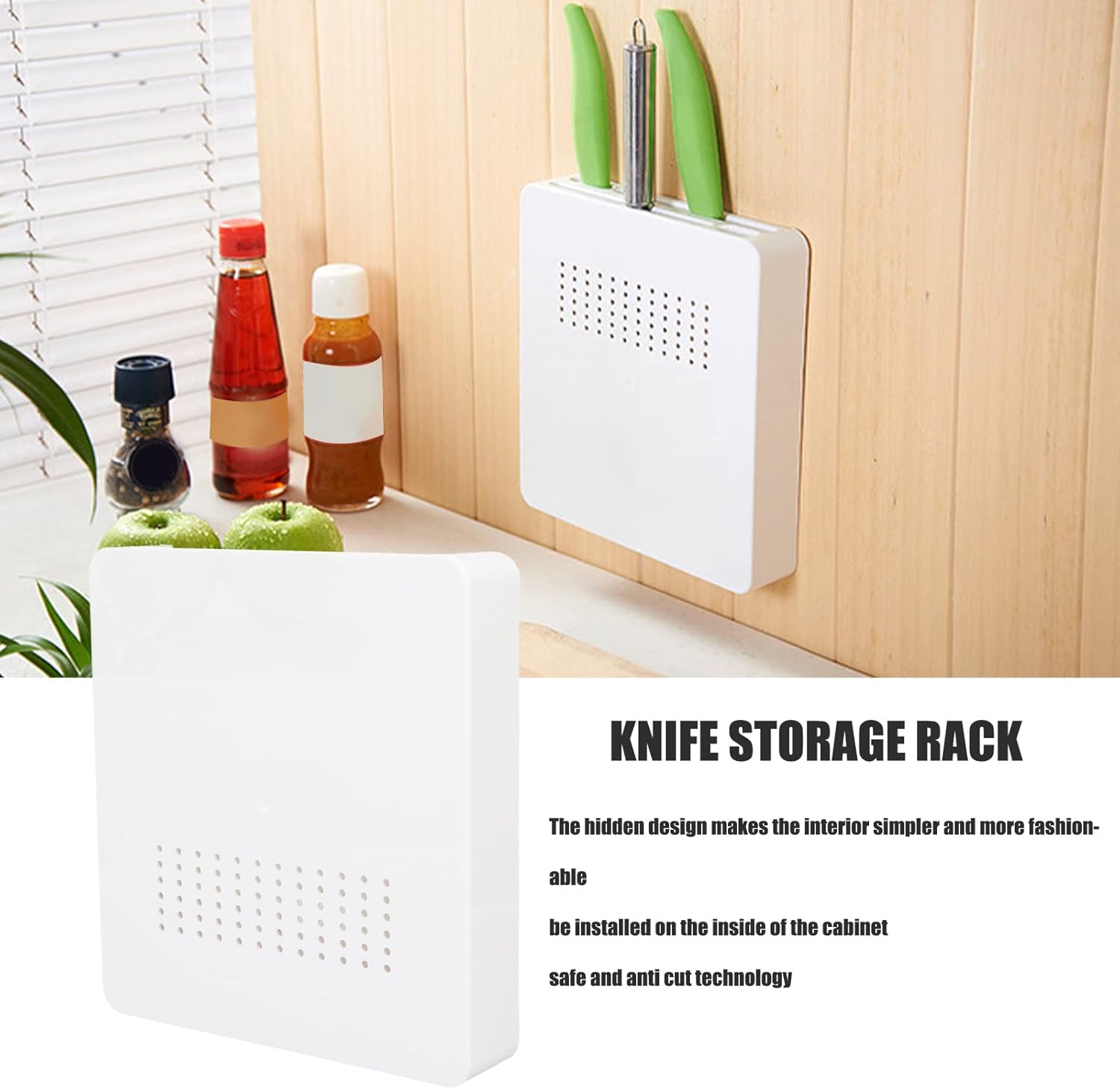 Concealed Kitchen Knife Holder Smooth Surface Durable Design