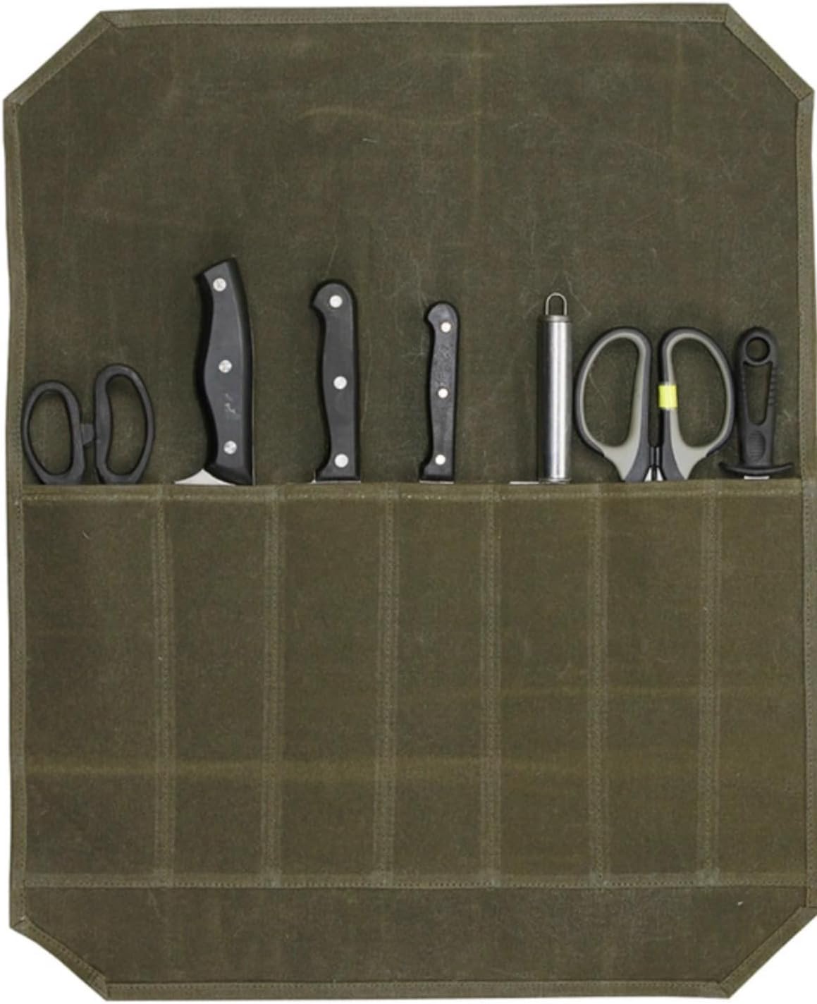 Kuuleyn Professional Kitchen Knife Roll Bag Green