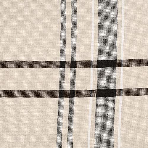 Elegant French Stripe Tablecloth 60x104_taupeBlack