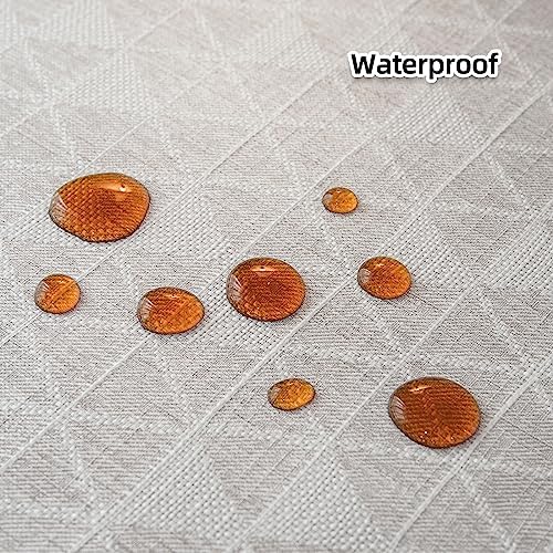Rustic Linen Style Tablecloth for Kitchen Dining