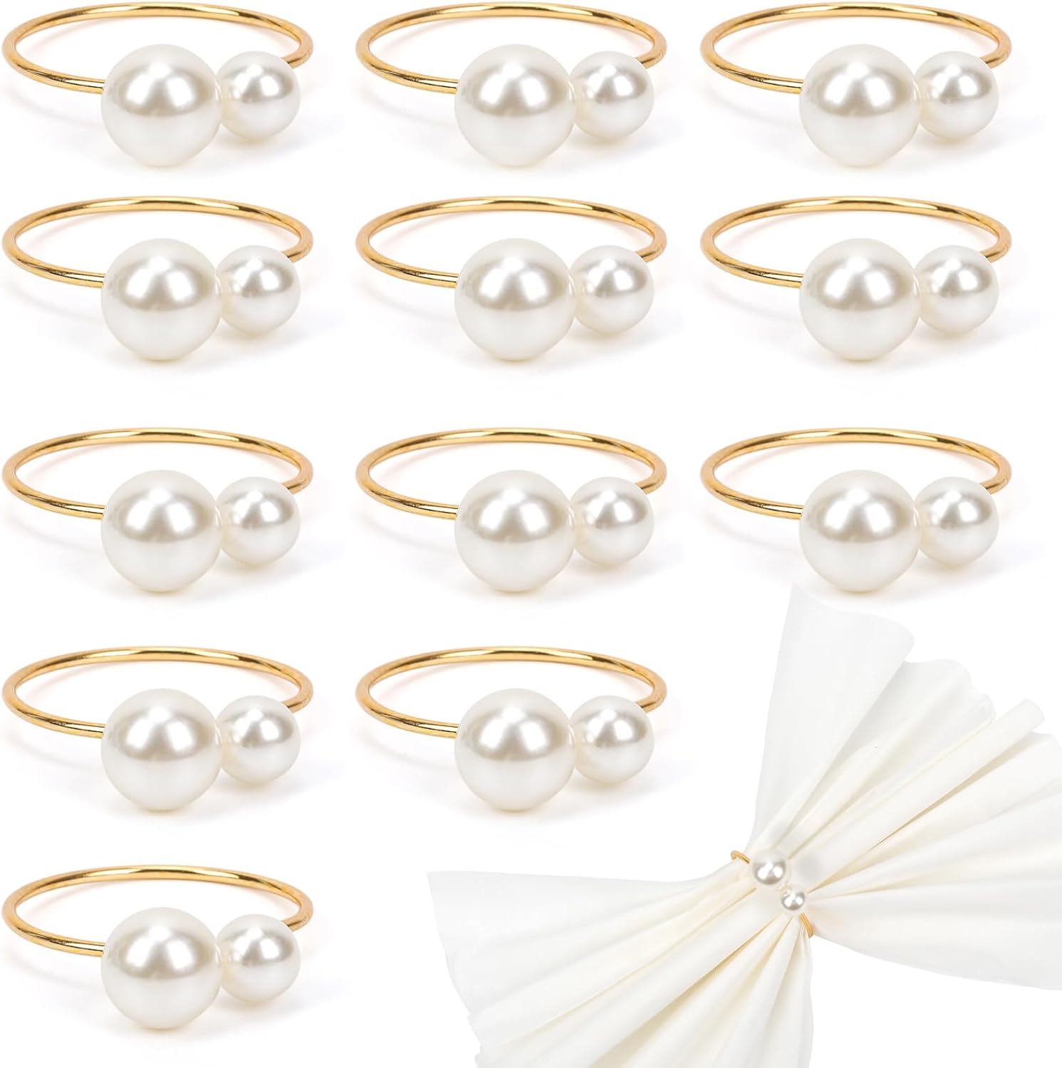 Elegantly Sturdy Napkin Rings Set of 12
