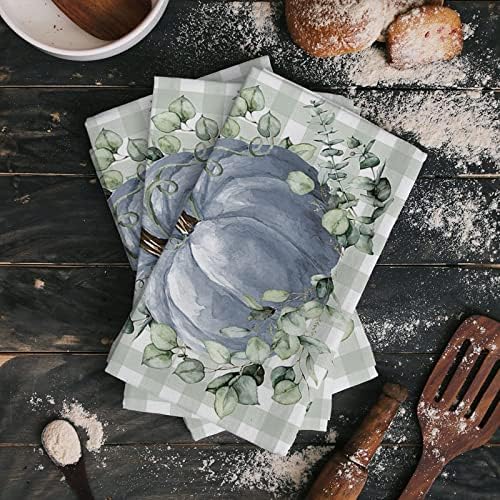 ZOE GARDEN pumpkin plaid kitchen dish towel quick dry absorbent machine washable