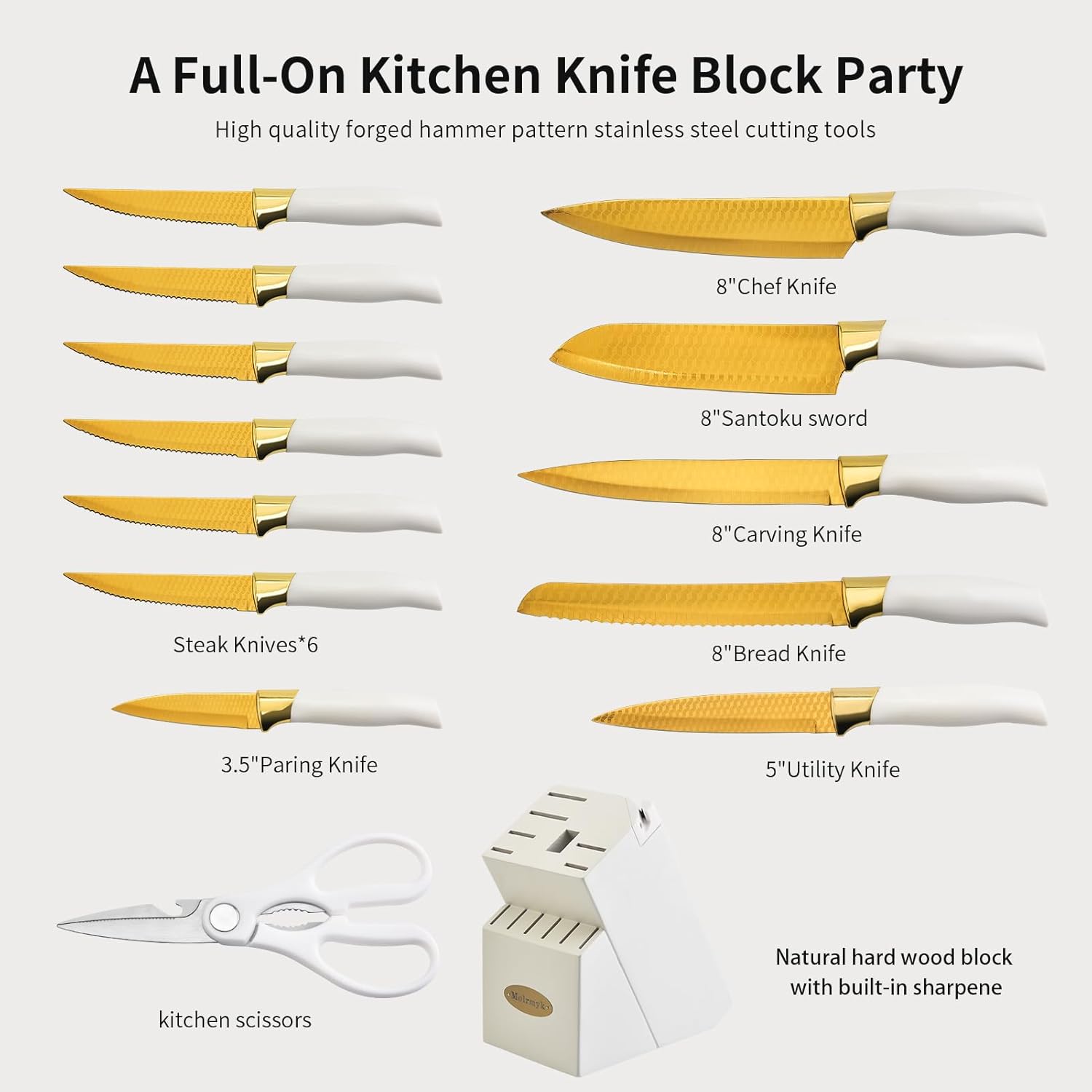Molrmyk Premium 14-Piece Knife Set