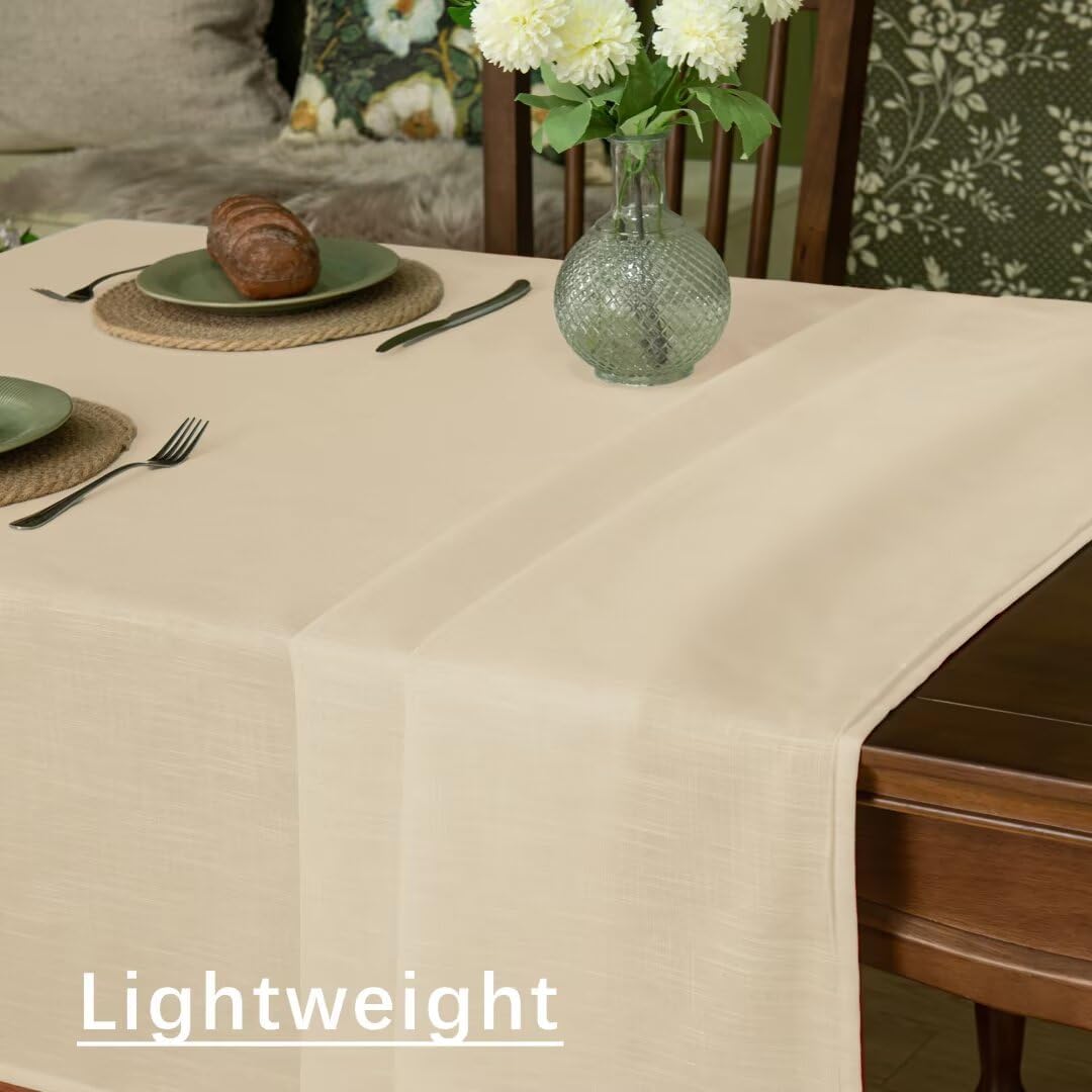 Natural Linen 60x120inch Tablecloth Sturdy Elegant LinenANO-6120