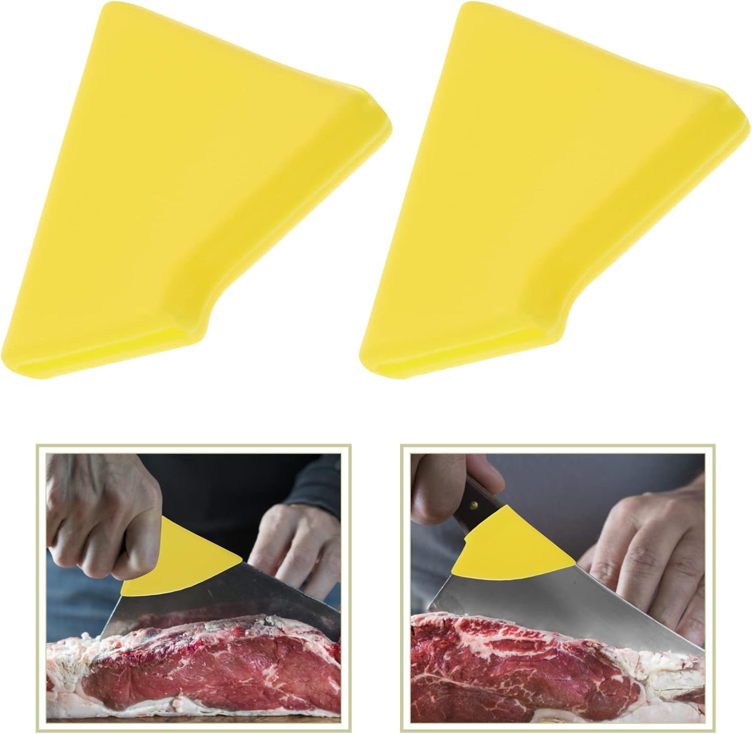 CALLARON Safe Silicone Knife Guards for Kitchen Use 2-Piece Set