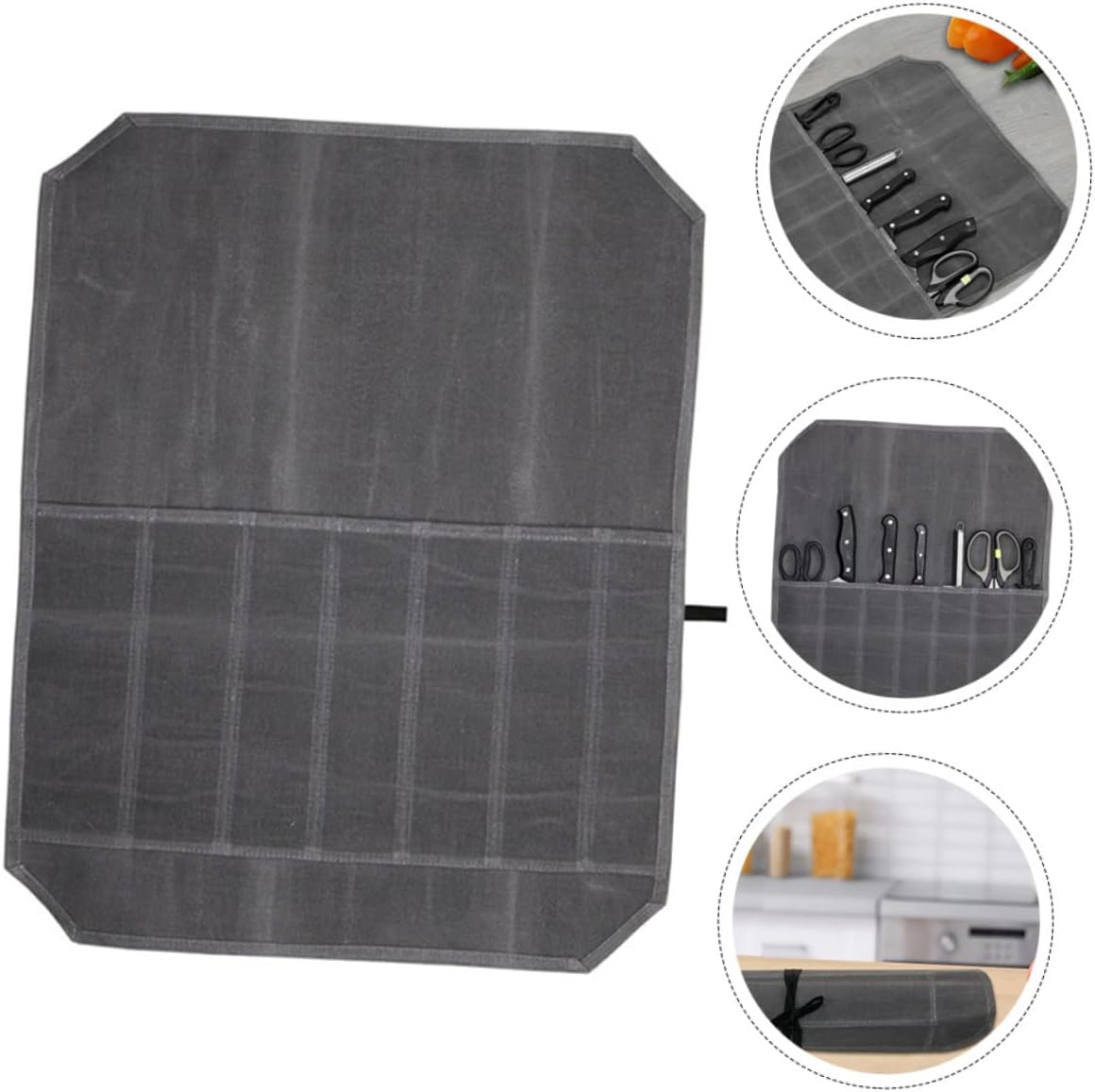 Large Capacity Canvas Storage Bag for Chef Knives