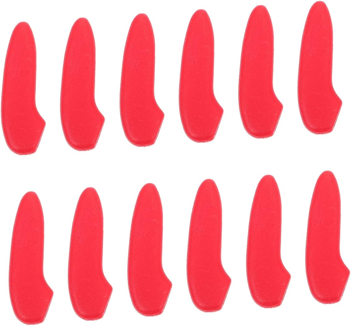30-Piece Red Plastic Knives Tip Protective Sleeves