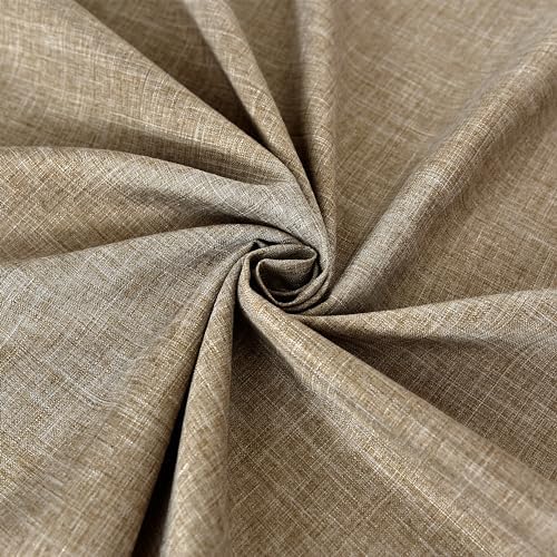 Fitable Faux Linen Table Clothes 60x84 Inch - 2 Pack Khaki Tablecloths