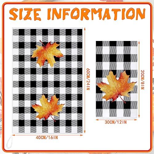4 Pcs Christmas Kitchen Towels Black White Gnome Farmhouse Decor