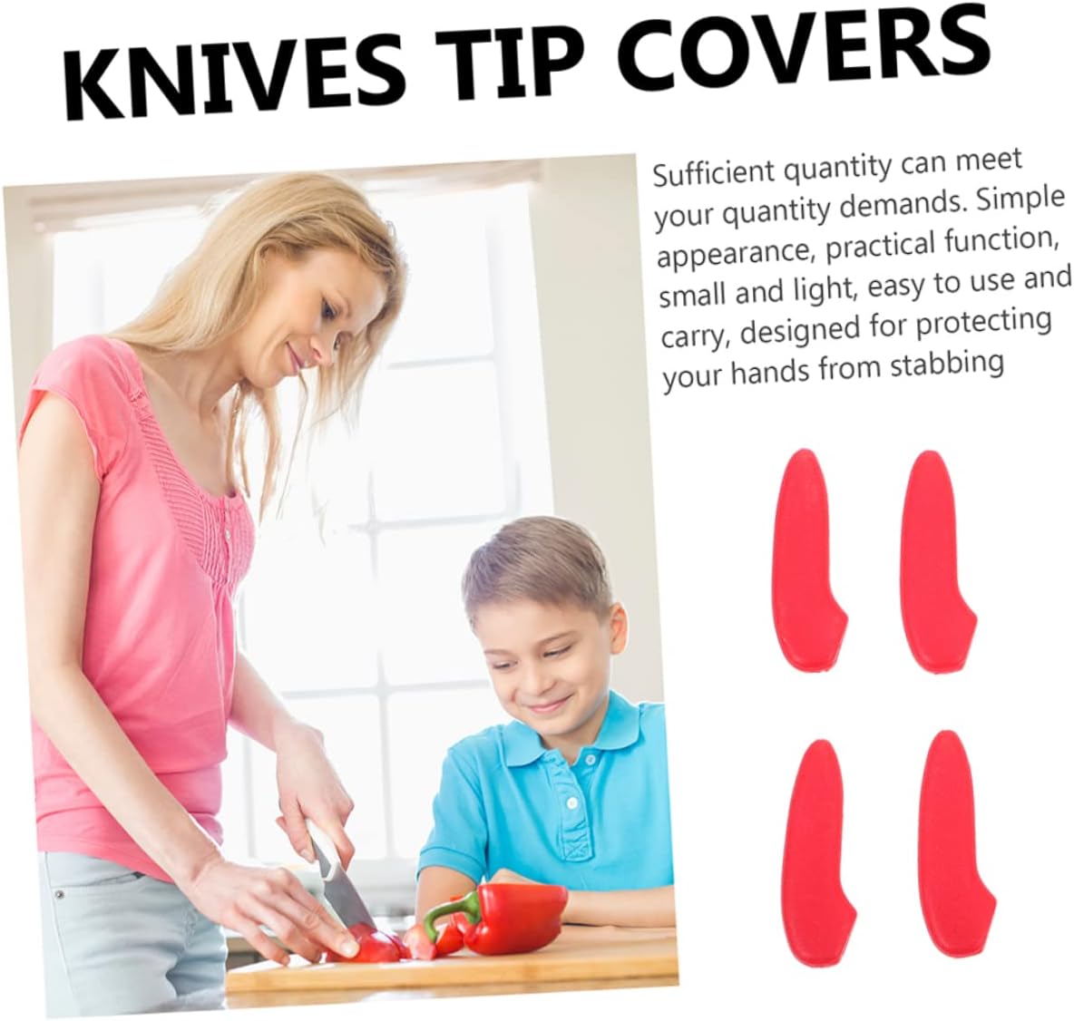 LalaDefiee 40-Piece Plastic Knives Tip Covers Anti Scratch Durable Odorless