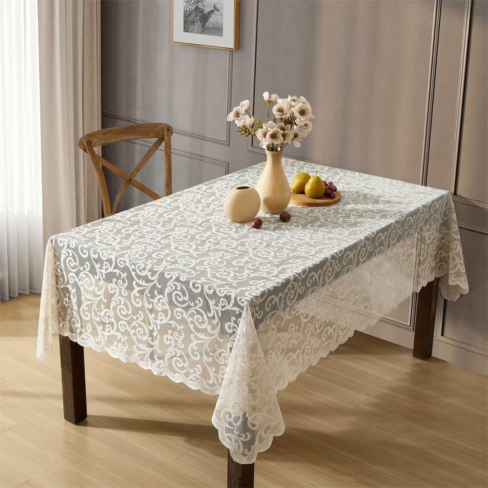 Elegantly Sleek Tablecloth hurricanes pattern fits 6-8 wrinkle-resistant easy to clean