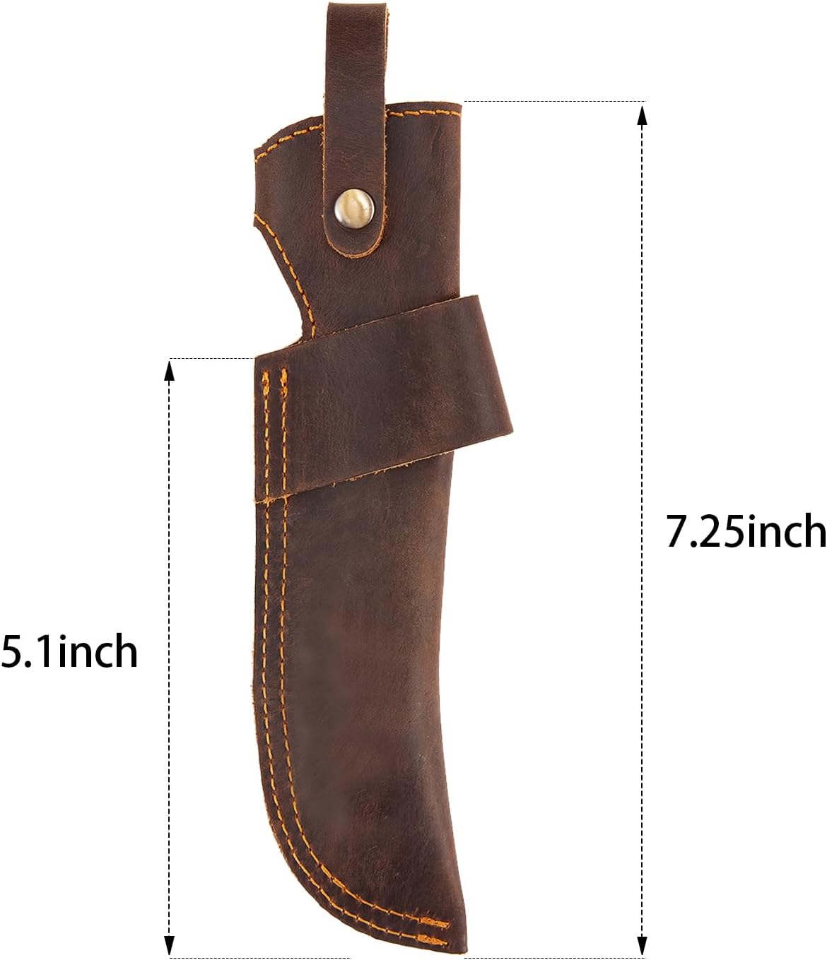 Leather Knife Sheath for 5-inch Blade Belt-Carrying Protection