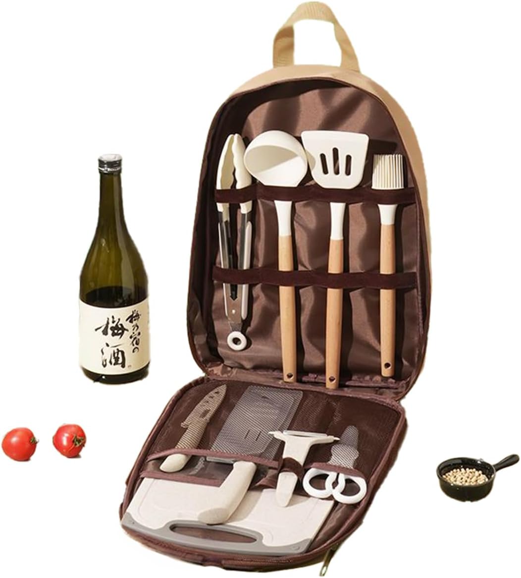 Durable multi-functional waxed canvas knife case for chefs