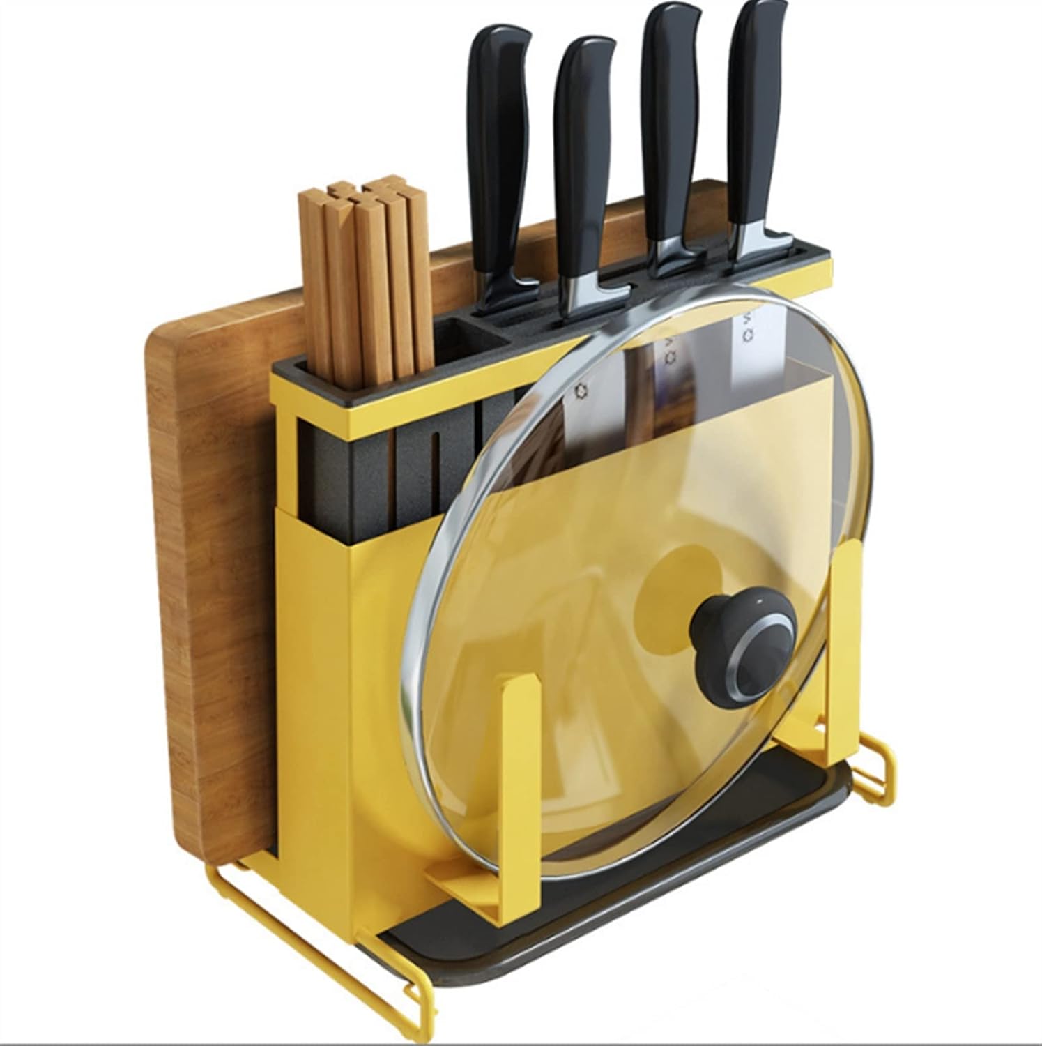 Wall-Mounted Kitchen Knife Holder with Adjustable Design