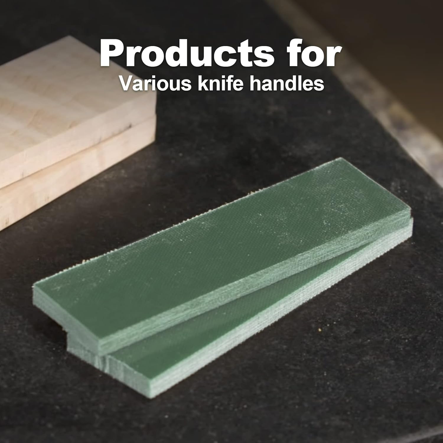 Superdi G10 Scales JADE GREEN Knife Handle Grip Slabs