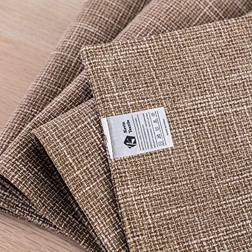 Kevin Textile Set of 4 Heat-Resistant Placemats Natural Linen 13x19