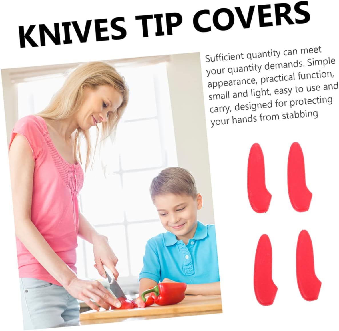 40-Piece Plastic Knife Tip Covers - Safe Protection for Your Knives