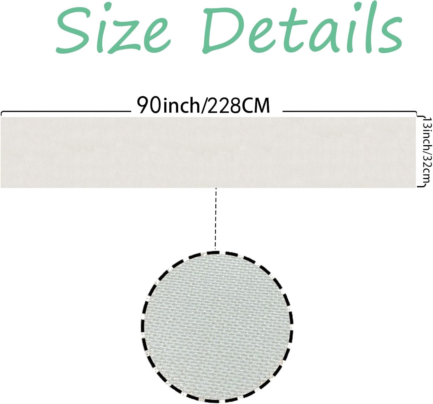 BOTB LIHM 13x90 Inch Burlap Table Runner for Home Kitchen Dining