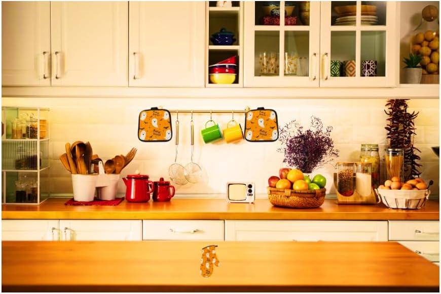 Glowing Halloween Kitchen Hand Dish Towel Set 2x