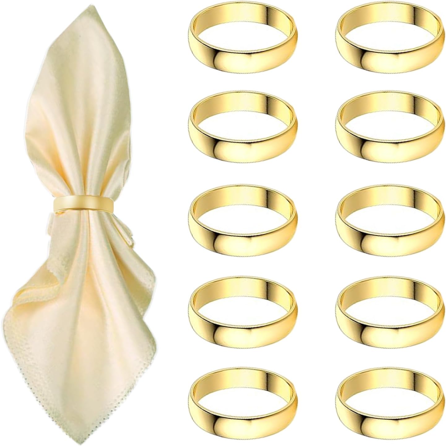 Gerilka Gold Napkin Rings Modern Design Stainless Steel Napkin Rings